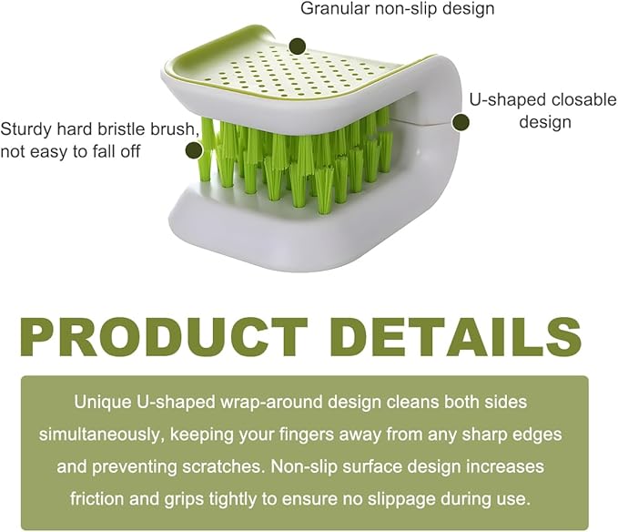 KVAEY Car Seat Belt Cleaning Brush, U-Shaped Auto Interior Washing Brush with Double-Sided Bristles, Closeable Safety Belt Bristle Scrubber Cutlery Cleaner Brush for Car Home (4 PCS)