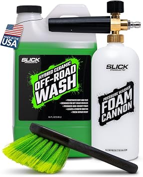 Slick Products Off-Road Wash + Foam Cannon & Scrub Brush - 64 oz
