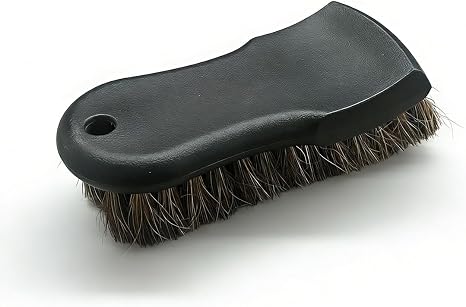 Car Leather Cleaning Brush, Soft Horse Hair Bristles Upholstery Cleaning Brush, Universal Auto Interior Carpet Detailing
