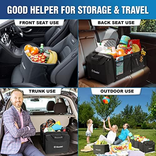 Extra Large 4-in-1 Trunk Organizer with Cooler for Car (Black)