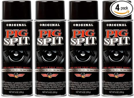 Original | Shine for Engines, Trim, Tires & Vinyl | Restores Faded Black Plastic | 9 oz. | 4-Pack