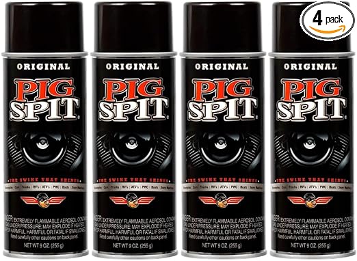 Original | Shine for Engines, Trim, Tires & Vinyl | Restores Faded Black Plastic | 9 oz. | 4-Pack