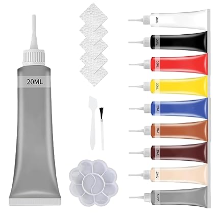 | Leather & Vinyl Repair Kit – Fix Scratches, Tears & Holes on Furniture, Car Seats, Sofas | Leather Seat Repair Kit for