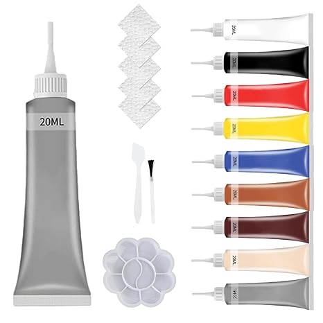 | Leather & Vinyl Repair Kit – Fix Scratches, Tears & Holes on Furniture, Car Seats, Sofas | Leather Seat Repair Kit for
