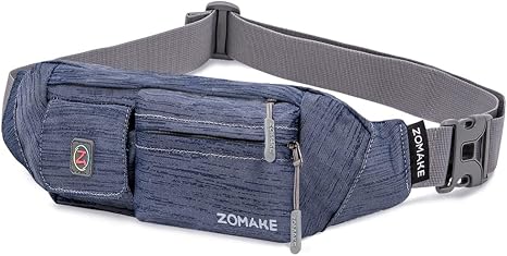 ZOMAKE Small Crossbody Fanny Pack for Women Men, Mini Runners Belt Bag with Adjustable Strap, Fashion Water Resistant Wa