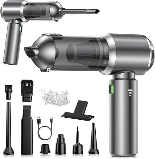 Handheld Vacuum Cleaner, 28000Pa Brushless Motor Cordless Car Vacuum Cleaner, 3-Speed Mini Hoovers with Multiple Brush Heads Hand Held Vacuum Cordless for Office, Home, Kitchen, Car, Pet Hair
