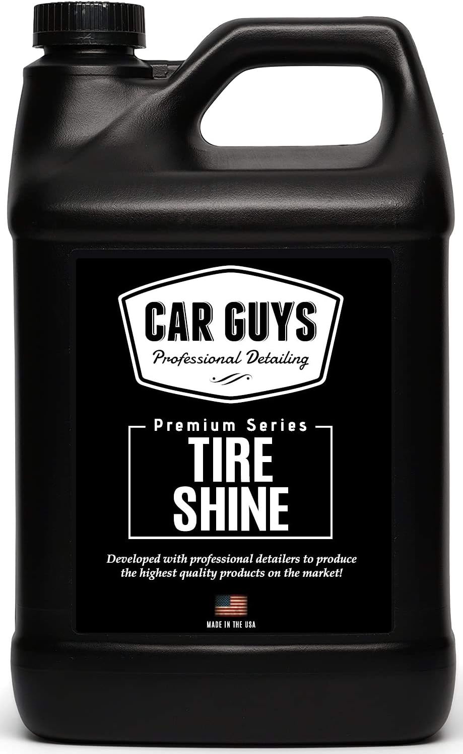 Tire Shine Spray 1 Gallon Refill - The Perfect Deep Black Shine - Long Lasting Car Tire Dressing - No Sling & Dry to Touch - Sprayer Not Included