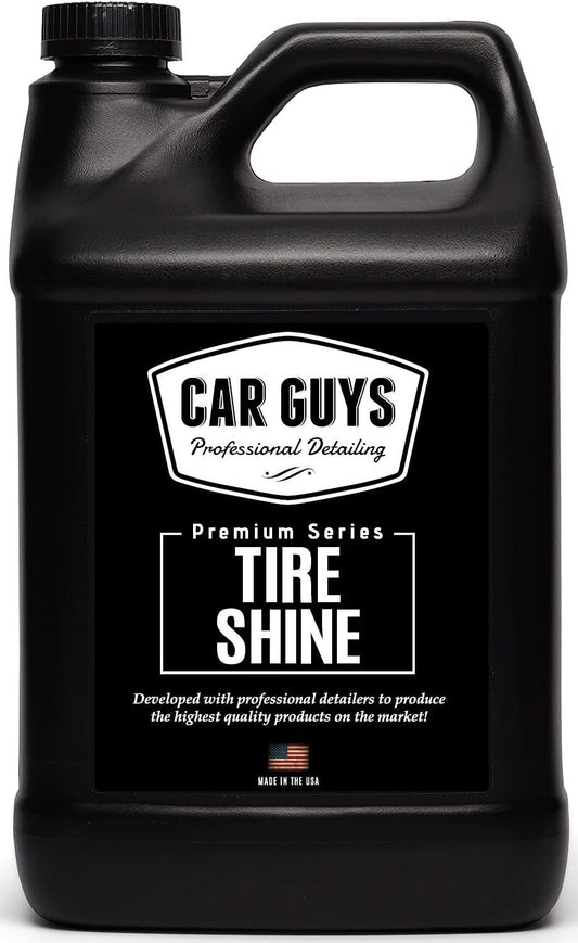 Tire Shine Spray 1 Gallon Refill - The Perfect Deep Black Shine - Long Lasting Car Tire Dressing - No Sling & Dry to Touch - Sprayer Not Included - Cleanova