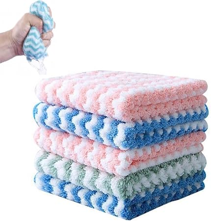 Yoovat Straseapoit Microfiber Cleaning Rag, Super Absorbent Microfiber Cleaning Cloths, Multifunction Reusable Scouring 