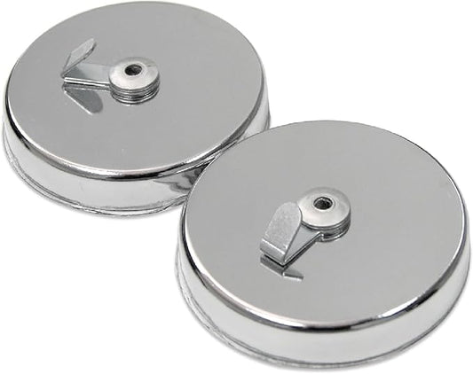 Master Magnetics Magnetic Window Décor Hooks - 2.63" Diameter, 0.750" Thick, Chrome, Pack of 2, 07254