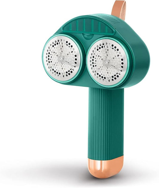 Fabric Shaver and Lint Remover, Dual-Head Lint Shaver Sweater Shaver with Dual-6-Leaf Blades, Rechargeable Electric Sweater Shaver Lint Ball Shaver Removing Fuzz Pills & Bobbles for Clothes,Couch