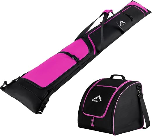 GoHimal Ski Bag & Boot Bag Combo, Padded Ski Carrier