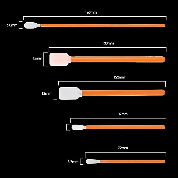 AAwipes Cleaning Swab Kit Mixed Microfiber and Foam Swab Sticks (5 Types, Total 100 Packs) for Printer, Gun, Optics Lens, Camera, Arts and Crafts, Automotive Detailing (FAC501)