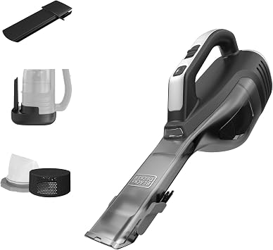 BLACK+DECKER Dustbuster Reveal Handheld Vacuum Cordless, Car Vacuum Portable Cordless, LED Light, Long Run Time, Recharg