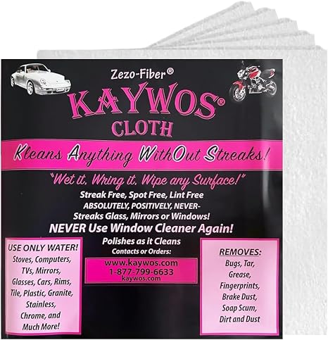 Zezo Fiber Miracle Cleaning and Polishing Cloth By Kaywos (5 count (pack of 1))