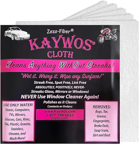 Zezo Fiber Miracle Cleaning and Polishing Cloth By Kaywos (5 count (pack of 1))