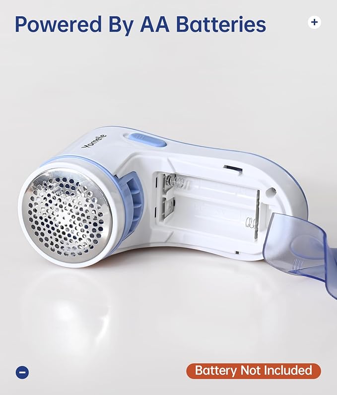 Fabric Shaver, Electric Lint Remover for Clothes & Furniture, Sweater Shaver & Pilling Remover, Depiller with 2 Extra Blades Included, Lint Shaver for Clothing - Battery Operated
