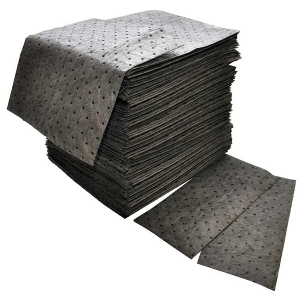 GFF-75 Gray Universal Premium Sorbent Double Weight Absorbent Pad, 18" Length x 16" Width, Case of 100