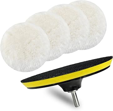 Polishing Buffing Pad, Hook & Loop Backing Buffing Wheel Kit (7 Inch) - Cleanova