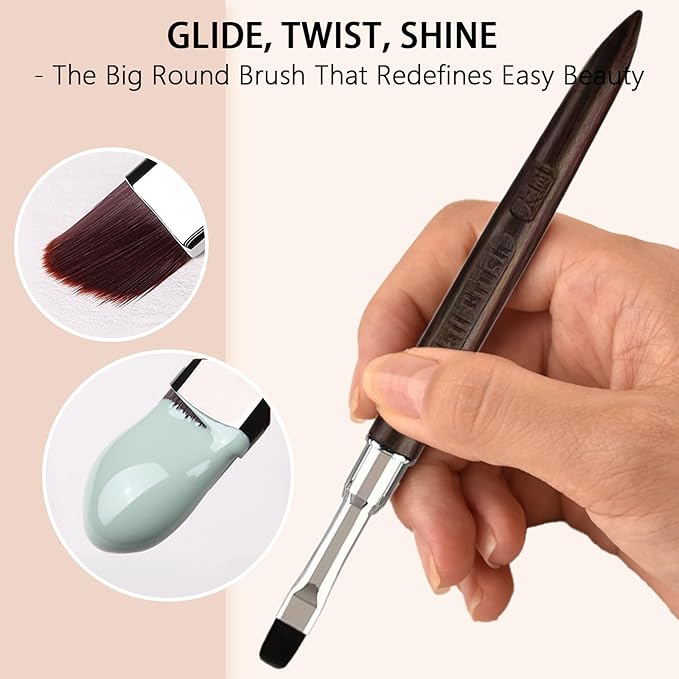 Nail Art Clean Up Brushes, Oval Nail Cleanup Brush, Gel Nails Brushes, Acetone Manicure Brush for Nails Art Design Painting and Cleaning Polish Mistake on the Cuticles for DIY & Salon Use