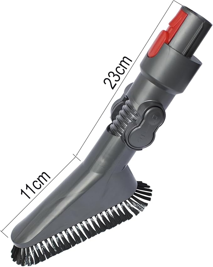 For Dyson Cordless V7 V8 V10 V11 V15: Soft Vacuum Dust Brush Attachment with Adjustable Angle - Perfect for Cleaning Vents, Ceiling Fans, Furniture, on Dressers, Bookshelves, Mini Blinds and Lamps