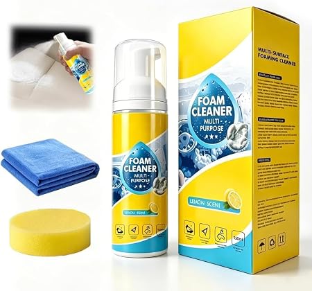 4-in-1 Multi-Enzyme Foam Cleaner, New Multi-Surface Foam Cleaner Spray - No-Wash All Purpose Deep Cleaning Foam for Car 