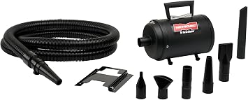 METROVAC B3-CDAFBR Air Force Blaster, Lightweight Car & Motorcycle Vacuum Cleaner, Dryer w/Accessories, Truck Air Duster