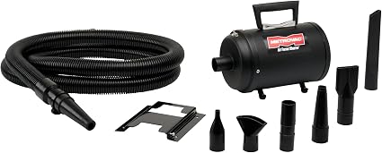 METROVAC B3-CDAFBR Air Force Blaster, Lightweight Car & Motorcycle Vacuum Cleaner, Dryer w/Accessories, Truck Air Duster