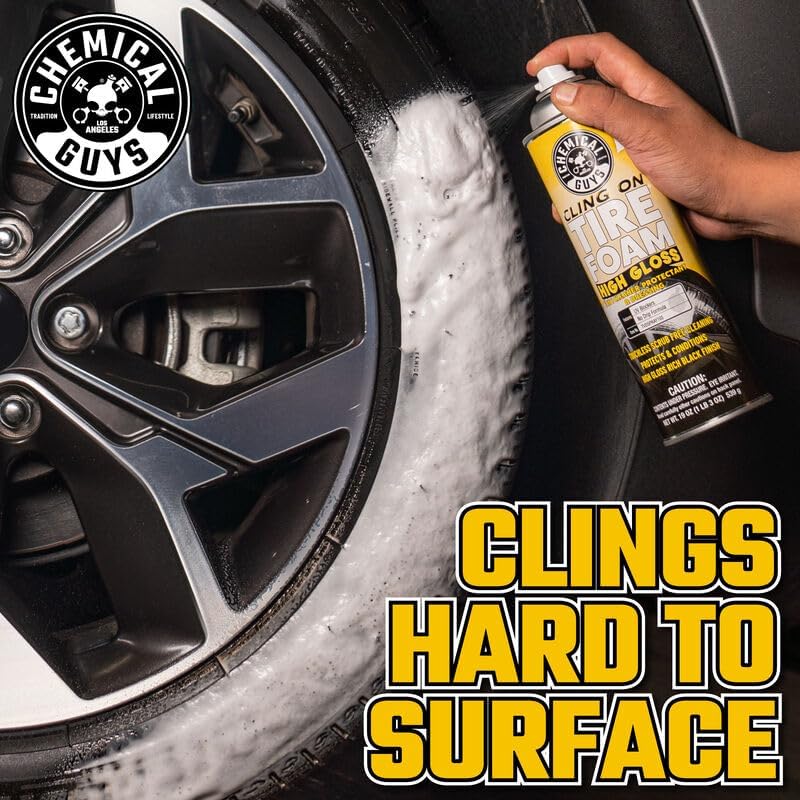Cling On Tire Foam 3-in-1 Cleaner, Dressing & Shine, 16 oz (Pack of 2)