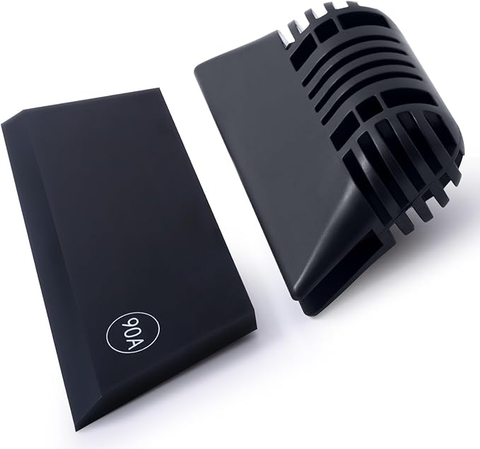FOSHIO Black Small Squeegee, Non-Slip Handle Rubber PPF Squeegee for Window Cleaning, Shower Glass Door, Car Windshield