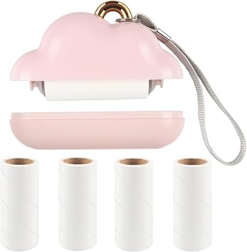 Mini Lint Roller Travel Size, Reusable Lint Roller for Travel, Pet Hair Remover Portable Lint Roller for Clothes with 15