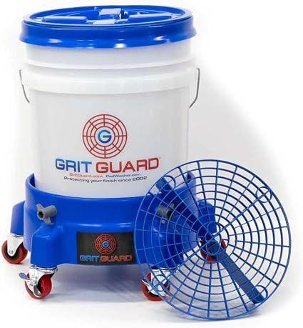 Grit Guard 5 Gallon Washing System | Includes 5 Gallon Bucket, Grit Guard, Bucket Dolly, and Gamma Seal Lid | for Car Wa
