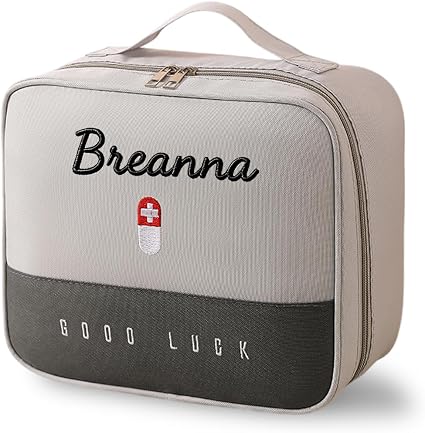 Personalized First Aid Bags, Custom Travel Medicine Bag with Embroidered Name, Medical Supplies Organizer Bag, Portable 