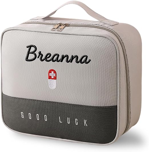 Personalized First Aid Bags, Custom Travel Medicine Bag with Embroidered Name, Medical Supplies Organizer Bag, Portable 