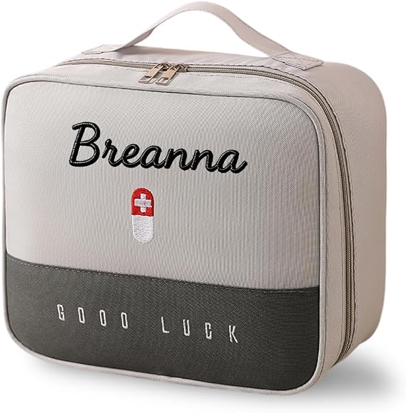 Personalized First Aid Bags, Custom Travel Medicine Bag with Embroidered Name, Medical Supplies Organizer Bag, Portable 