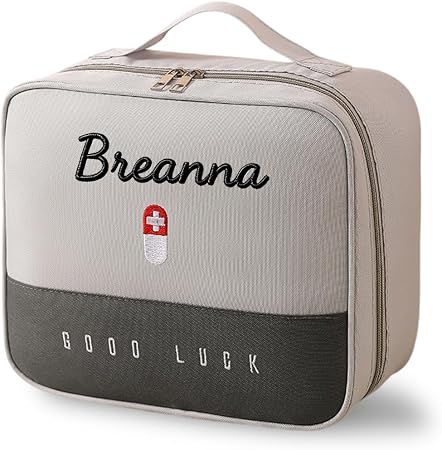Personalized First Aid Bags, Custom Travel Medicine Bag with Embroidered Name, Medical Supplies Organizer Bag, Portable 