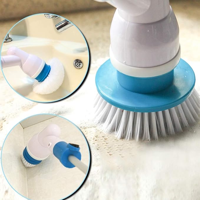 Replacement Brush Heads for Hurricane Spin Scrubber with Multi-Function Set of 3（Flat,Dome,Corner） and Adapter for Bathroom, Floor, Wall and Kitchen