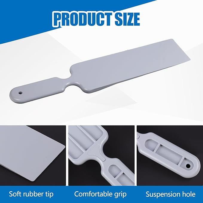 Hovom 2PCS Car Bulldozer Squeegee, Long Handle Tint Tools, Scrubber Bulldozer Squeegee for Car Window Cleaning/Vinyl Wrap/Snow Frost Ice Removal, Auto Flat Glass Tint Squeegees (2PCS: Gray+White)