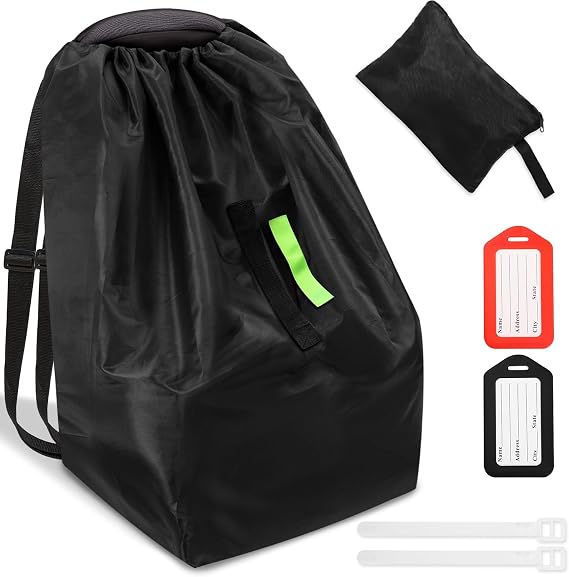 Sublaga Car Seat Bags For Airplane Travel, Durable Carseat Cover For Air Travel Car Seat Travel Bag with Shoulder Straps