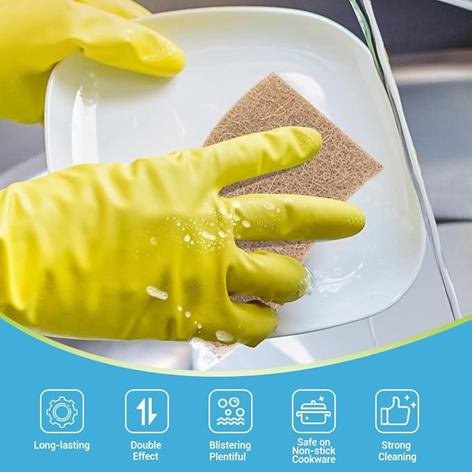 AIDEA Sponges Kitchen, 9Count, Dish Sponges Non Scratch, Natural Sponge for Non-Stick Cookware, Cellulose Scrub Sponge for Dishes, Cleaning Power for Kitchen, Bathroom, Household
