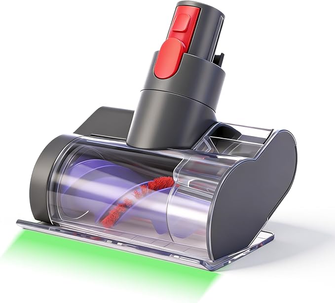 Mini Motorized Brush Head, Pet Hair Vacuum Attachment Compatible with Dyson V7 V8 V10 V11 V15 Vacuum Cleaners, Anti-Tangle Mini Hair Screw Tool for Carpeted Stairs, Couch/Sofa Cushions, Car Carpet