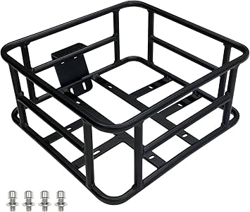 Jasion Bike Basket Bag Cargo Rack for Adult Bikes, Detachable Storage Bicycle Basket with Large Capacity Cargo Rack for 