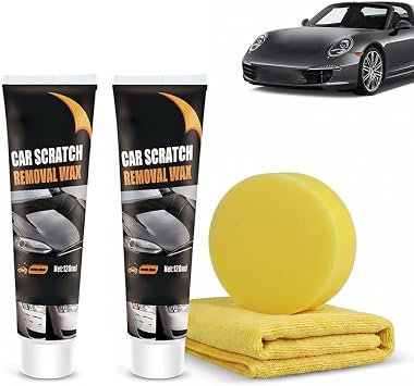 Car Scratch Repair Wax for Vehicles, 2026 Upgraded Cars Universal Scratch Remover Wax with Sponge and Towel, Car Paint S