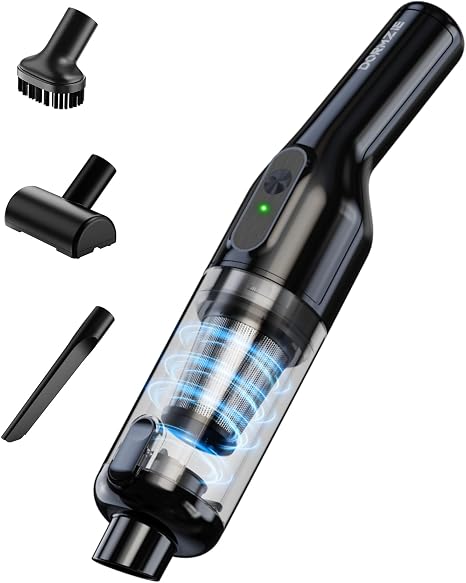 dormzie Handheld Vacuum Cordless, Car Vacuum with 19000Pa Powerful Suction,1.3 lbs Lightweight, Type-C Charge, Multiple Accessories for Car Home Office Pet - Cleanova