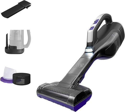 BLACK+DECKER dustbuster Reveal Pet Hair Vacuum, Hand Held Vacuum Cordless Portable for Home and Car, Rechargeable, LED L