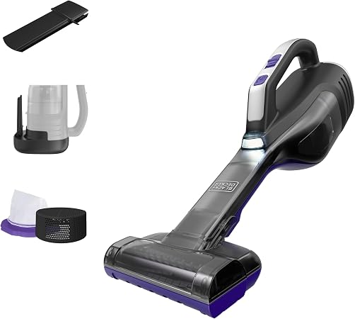 BLACK+DECKER dustbuster Reveal Pet Hair Vacuum, Hand Held Vacuum Cordless Portable for Home and Car, Rechargeable, LED L