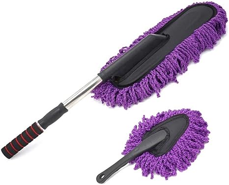 Removable Telescopic Car Wax Drag Nano Fiber Car Wash Brush Car Dusting Tool Car Mop Wax Duster Exterior Interior Cleani