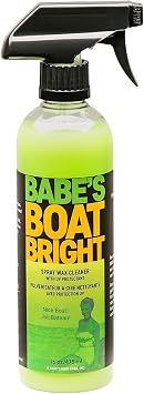 Babe’s Boat Bright Marine Cleaner & UV Protectant for Gelcoat, Glass, Metal & Vinyl – Adds Shine, Water Repellent & Spot