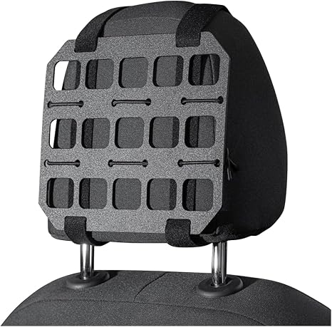 HZEL Car Headrest Organizer Rigid MOLLE Panel, Tactical Vehicle Seat Back Gear Rack EDC Pouch Tool, Modular Backpack Ins