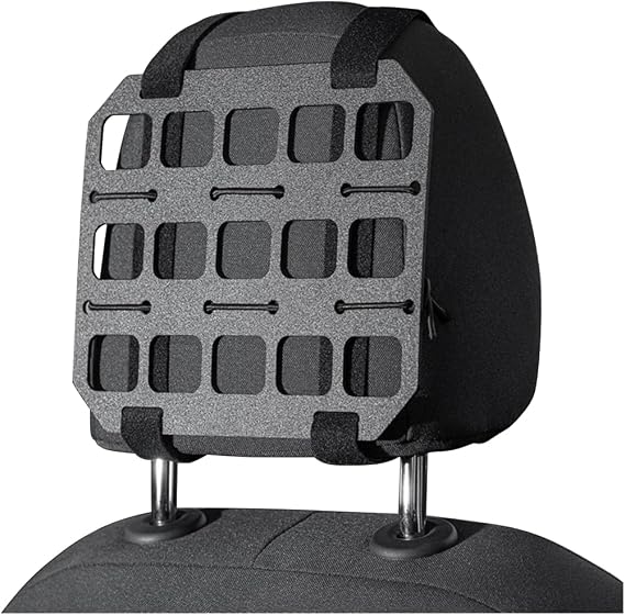 HZEL Car Headrest Organizer Rigid MOLLE Panel, Tactical Vehicle Seat Back Gear Rack EDC Pouch Tool, Modular Backpack Ins
